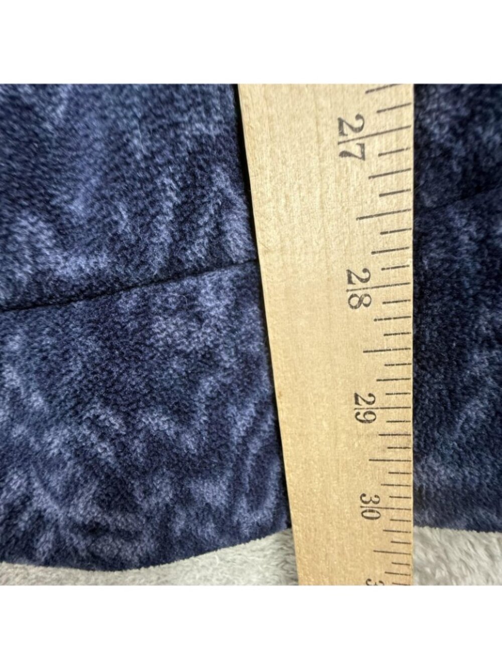 Columbia Coat Mens Medium Blue Fleece Long Pullover Funnel Neck Geometric AL2727 - Picture 15 of 16